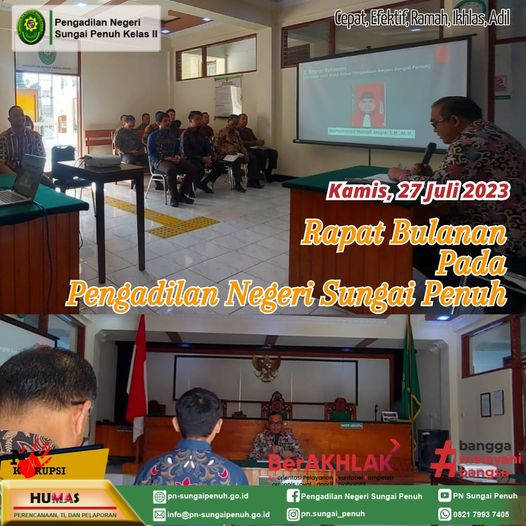 Rapat Bulanan Juli 2023